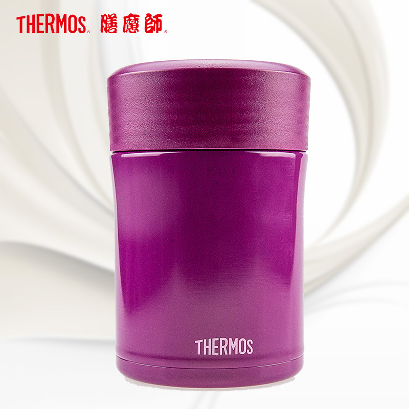 膳魔师(THERMOS)焖烧杯/罐TCLA-470S保温杯饭盒316L不锈钢470ML自带餐具紫色GRP家用/通用
