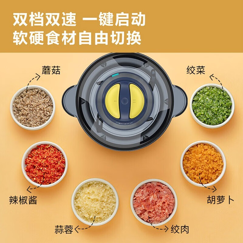 美的Midea绞肉机1.8L 家用电动多功能料理机搅菜机搅拌机辅食机304食品级不锈钢 AMC3001B