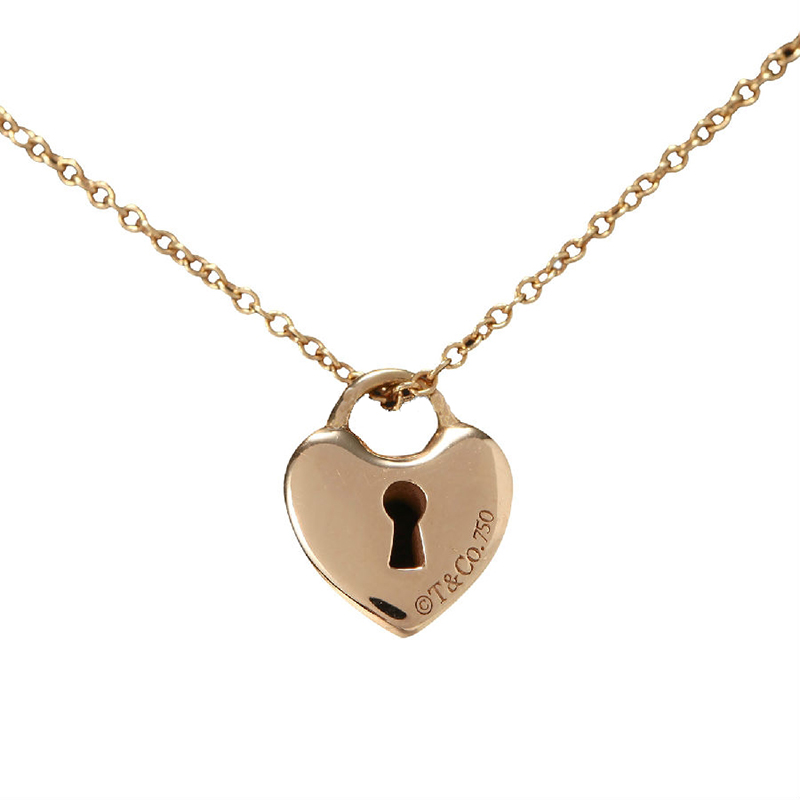 蒂芙尼蒂凡尼 tiffany & co 女士18k玫瑰金爱心锁项链 18k玫瑰金