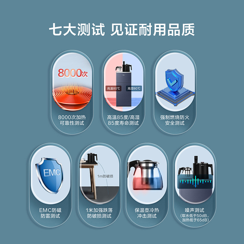 海尔(Haier)茶吧机 家用全自动 饮水机下置水桶 立式 长效保温 冷热款YRQ06D-CB