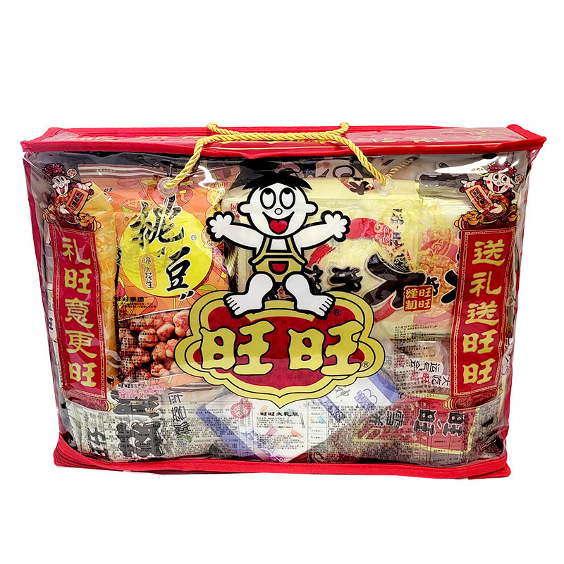 旺旺大礼包918g休闲零食仙贝组合办公室休闲怀旧膨化年货零食小吃