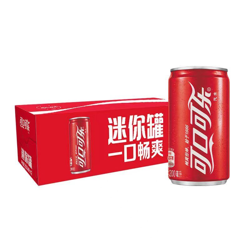 可口可乐可乐mini迷你罐200ml*12罐含糖无糖雪碧碳酸饮料混装听装