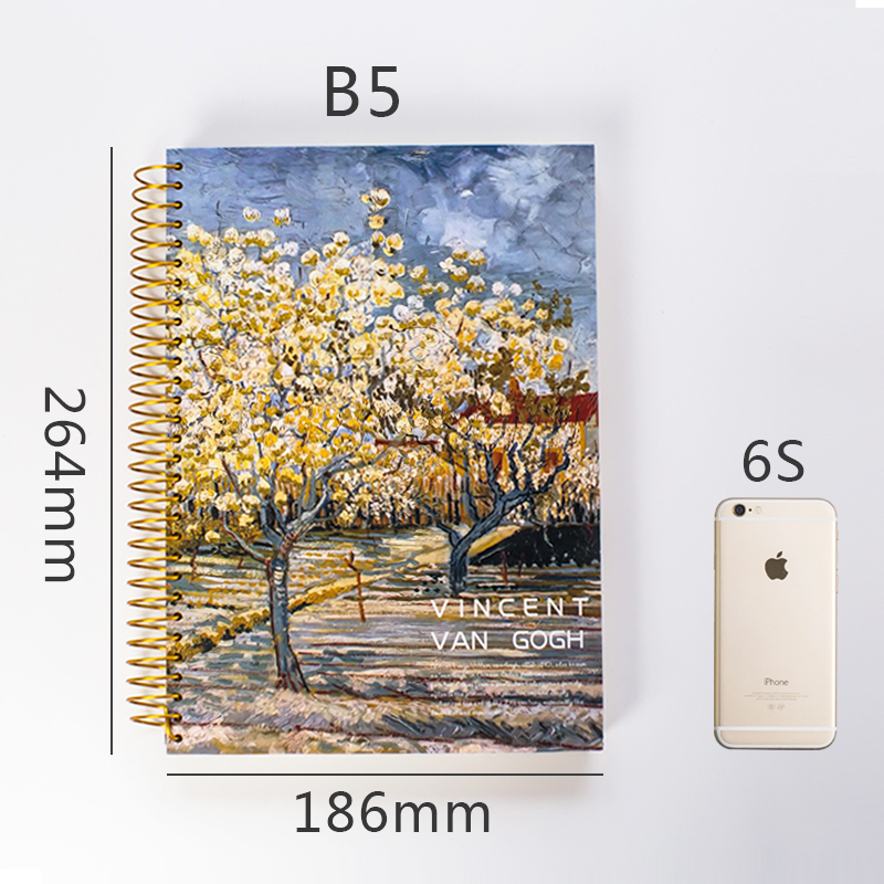 b5加厚大号笔记本学生用简约复古记事本线圈本子可爱韩版便宜超厚