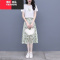YIBUSHENG法式小众雪纺碎花连衣裙女季新款小清新半身裙子两件套装小个子