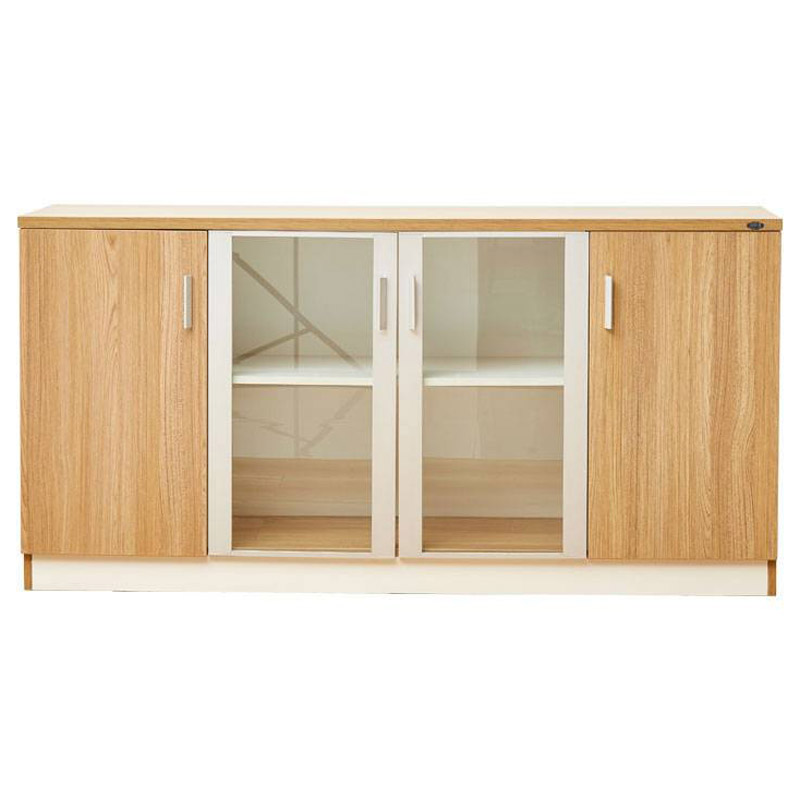 广亿隆餐边收纳柜两门茶水柜原木色WH-YCG0808#A/个高清大图