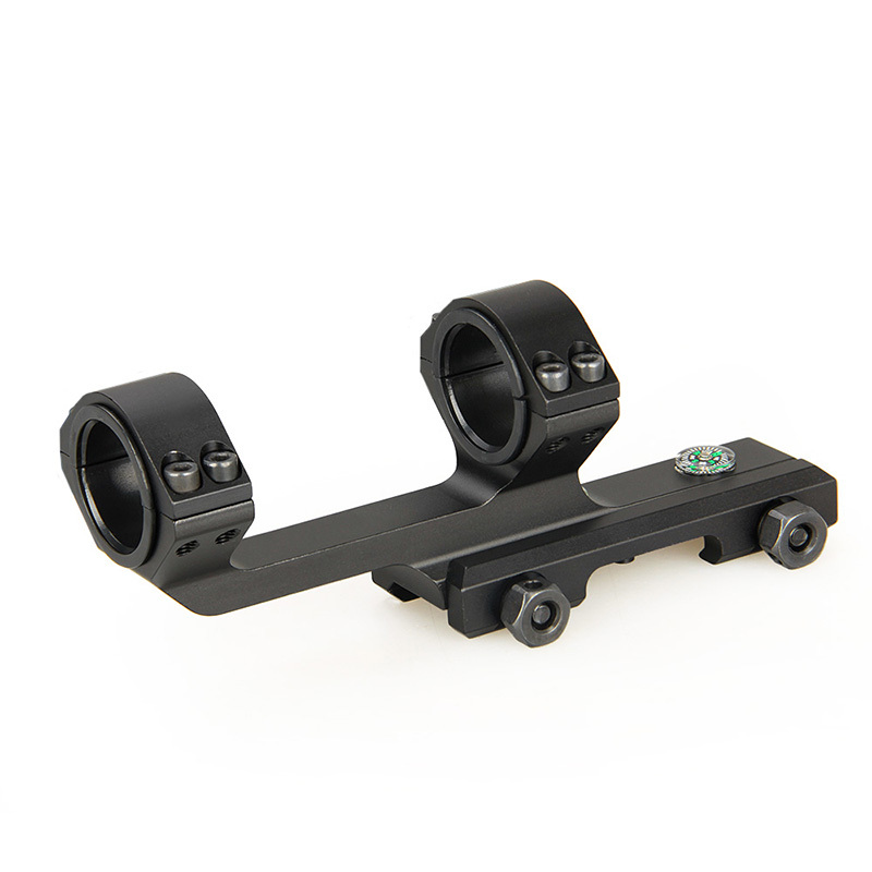 瞄准器夹具25.4MM30MM管径通用20MM导轨低宽连体带水平仪指南针支架激光瞄夹具