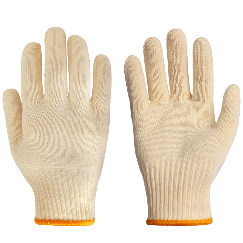 劳保耐磨手套工地干活黄棉加厚男劳动工作防护纯棉白棉纱棉线保洁手套
