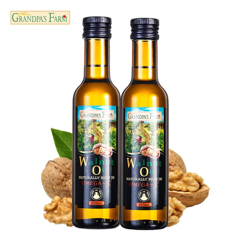 爷爷的农场 婴幼儿辅食食用油营养油 核桃油 250ml*2瓶装