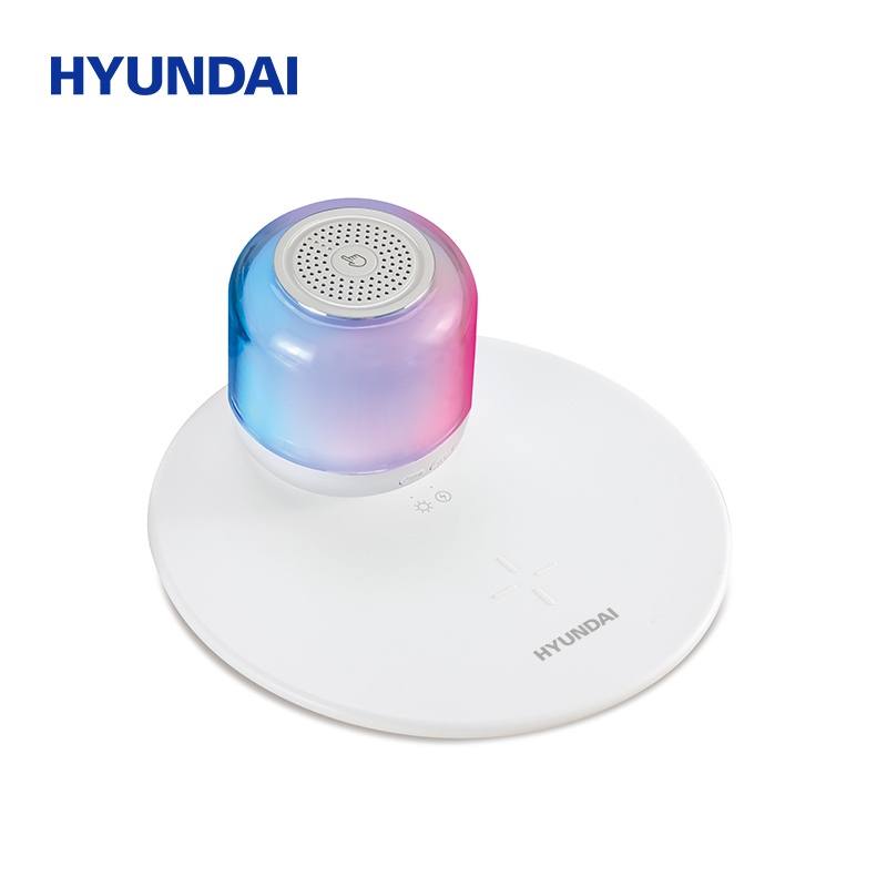 HYUNDAI现代-_x005f 时尚炫彩磁吸夜灯无线充音箱 YH-F020 .