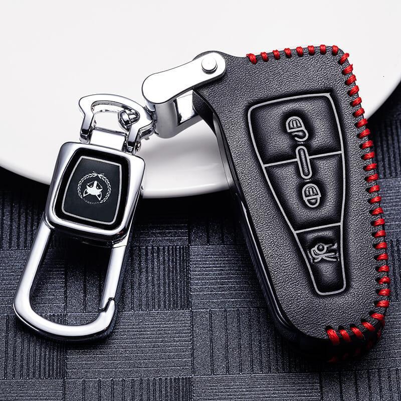 上汽荣威550钥匙套e50专用e550车钥匙包350w5真皮保护套扣新能源黑