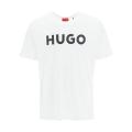 Hugo boss徽标短袖T恤男棉质直筒圆领休闲舒适胸前对比标志设计