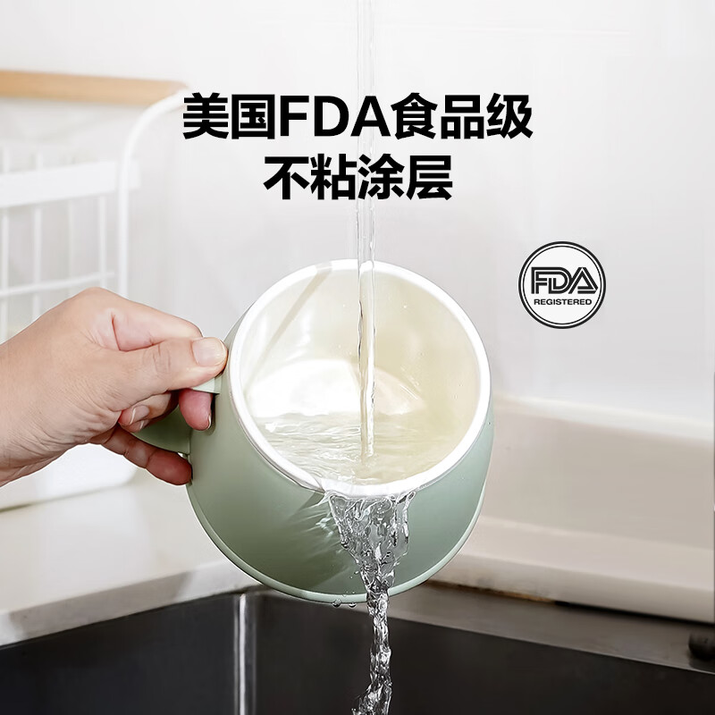 mokkom磨客养生壶 分体式热牛奶杯 办公静音养生杯0.5L 新品 浅杉绿 [分体式](送勺子)MK-383A高清大图