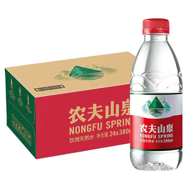 农夫山泉家庭饮用天然水380ml*24瓶