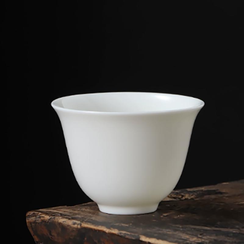 羊脂玉茶杯响杯 长5.7*高4.3cm 容量50ml(10个装)高清大图