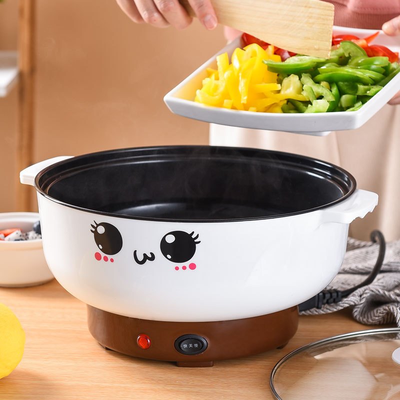 宿舍学生锅小电锅电炒锅一体多功能家用煮面火锅锅寝室电煮锅小型
