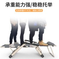 午休午睡折叠躺椅靠背懒人沙滩椅休闲凉靠椅床便携陪护床-标准方管+4d透气垫