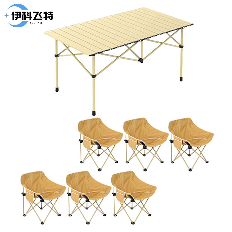 伊科飞特户外桌椅 户外桌椅1200*550*500mm+椅子*6套