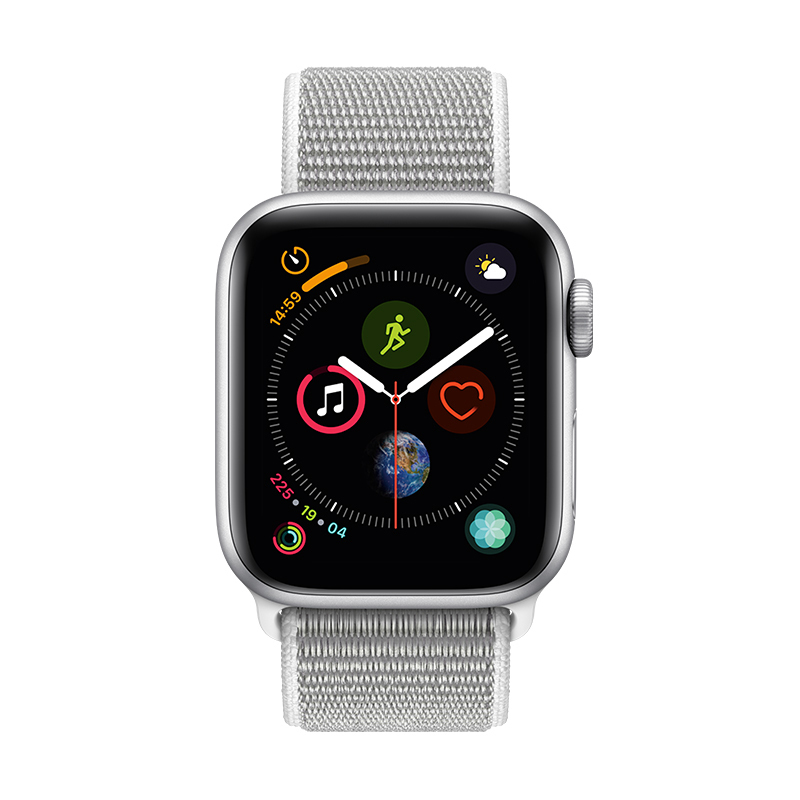 Apple Watch Series4 智能手表GPS+蜂窝网络款 44毫米银色铝金属表壳搭配海贝色回环式运动表带