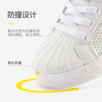 BOBDOG HOUSE春秋儿童运动休闲鞋透气网面板鞋中大男女童小白鞋PU单鞋子9123
