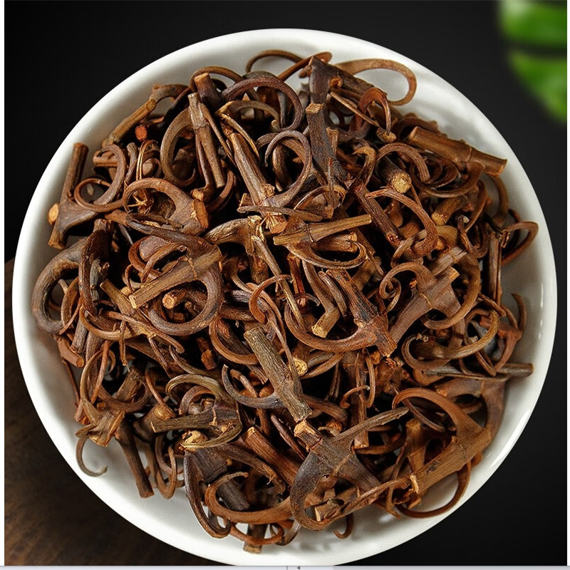 钩藤100克干货正品钩藤根勾藤勾藤茶钩藤片正品钩藤双钩藤钩滕煮水泡茶高清大图