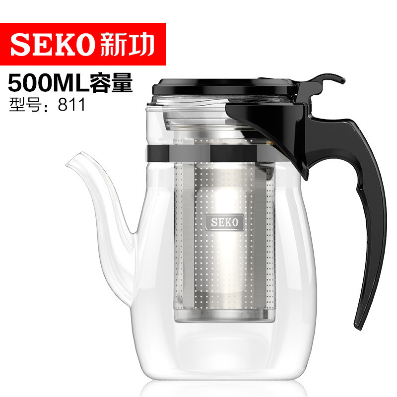 新功(SEKO) 飘逸杯 500ml 耐热玻璃 泡茶壶 811 (单位:个)