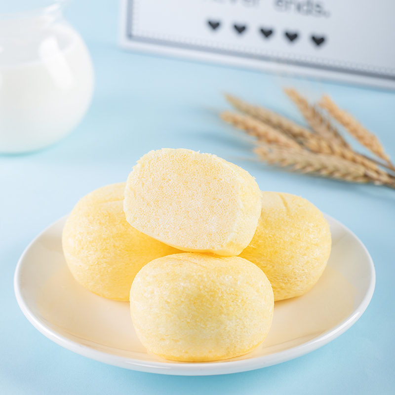 港荣蒸蛋糕奶香味480g*3 苏宁自营零食整箱宿舍耐吃营养早餐糕点手撕小面包