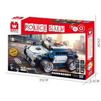 奥迪双钻拼搭积木机动特警遥控越野车HA389046-T