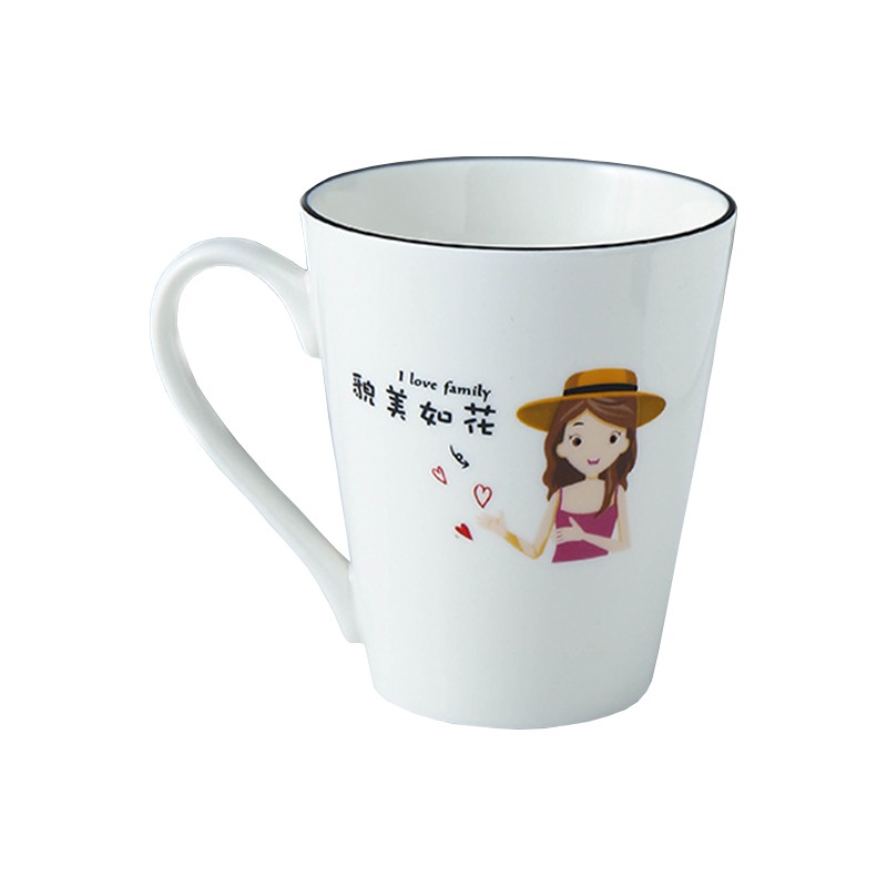 一家三口刷牙杯创意可爱卡通洗漱杯四口之家漱口杯亲子杯套装陶瓷 三维工匠 花钱的单杯高清大图