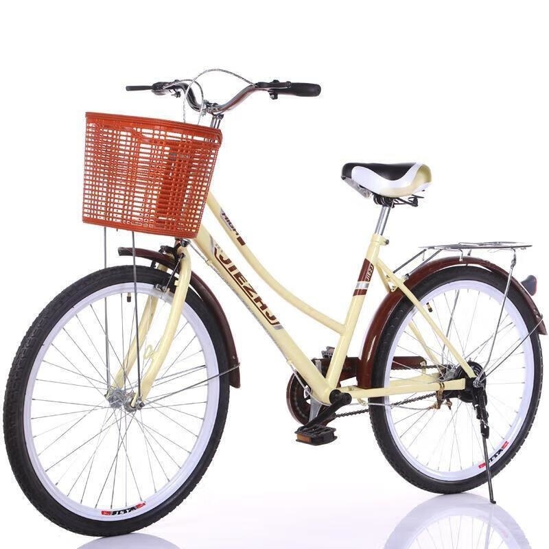 复古轻便男女款24 26寸成人学生自行车通勤代步神器高清大图