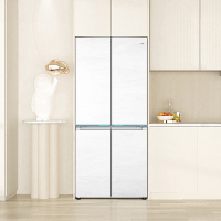 海尔(Haier)475升十字对开门冰箱 594mm专业超薄零嵌 全空间保鲜 BCD-475WGHTD1BGZU1