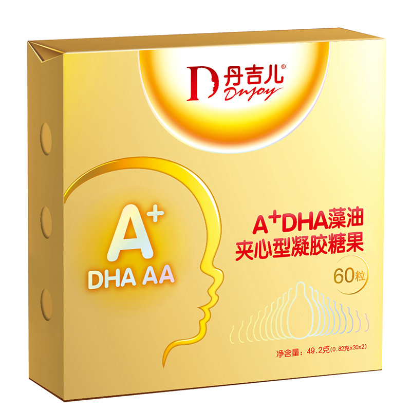 丹吉儿adha藻油夹心型凝胶糖果60粒海藻油dha