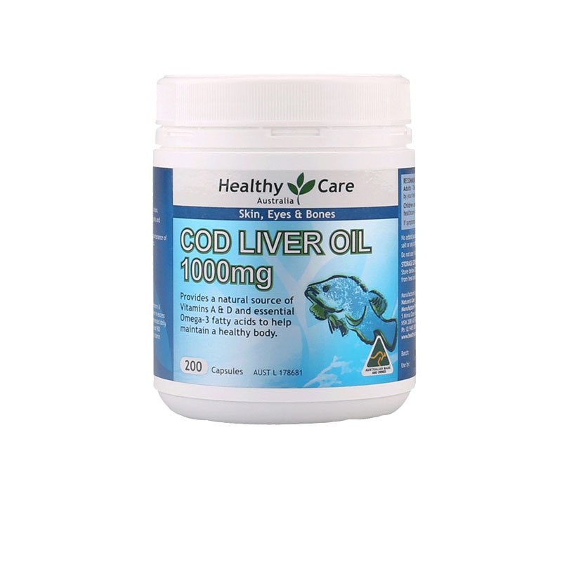 [骨质疏松克星]Healthy Care 鳕鱼甘油软胶囊 鱼油/深海鱼油 200粒/瓶 澳洲进口 315g