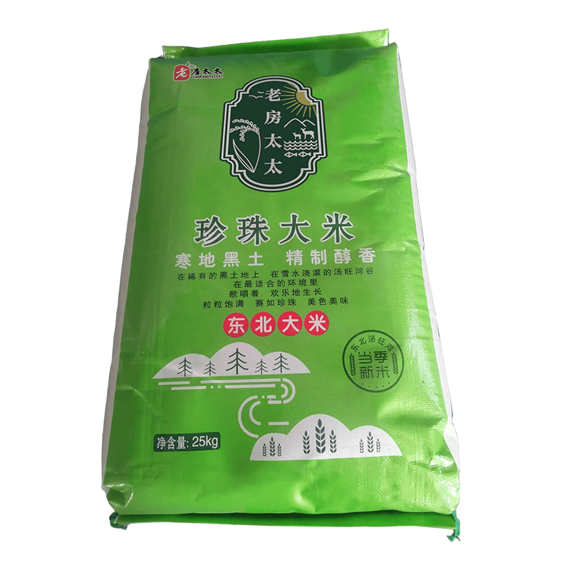 老房太太 东北大米 圆粒珍珠大米 25kg 袋