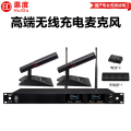 惠度（HuiDu）GLE-402专业无线一拖二超指向性话筒数字编码ID编码会议话筒无线充电真分集麦克风方管款