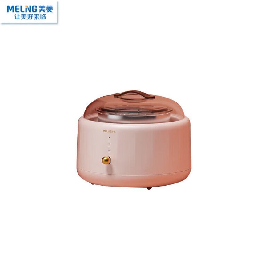 美菱复古酸奶机 三档酸度按键式 杯身分离体积小便携易收纳家用酸奶机 浅藻粉MES-LC1001 商用高清大图