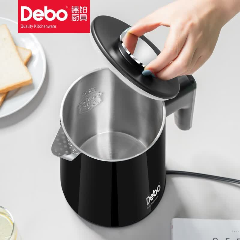 德铂电水壶1.5L莱昂纳系列DB-137不锈钢材质快速加热高清大图