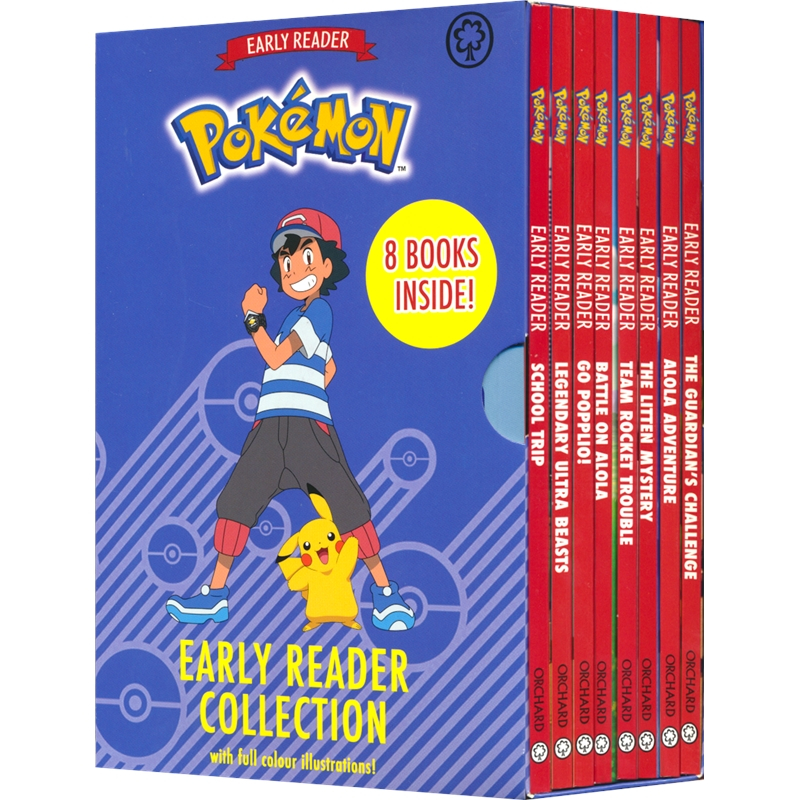 宝可梦全彩8册 [正版]Pokemon Early Reader 8 Book Collection 宝可梦全彩版本章节