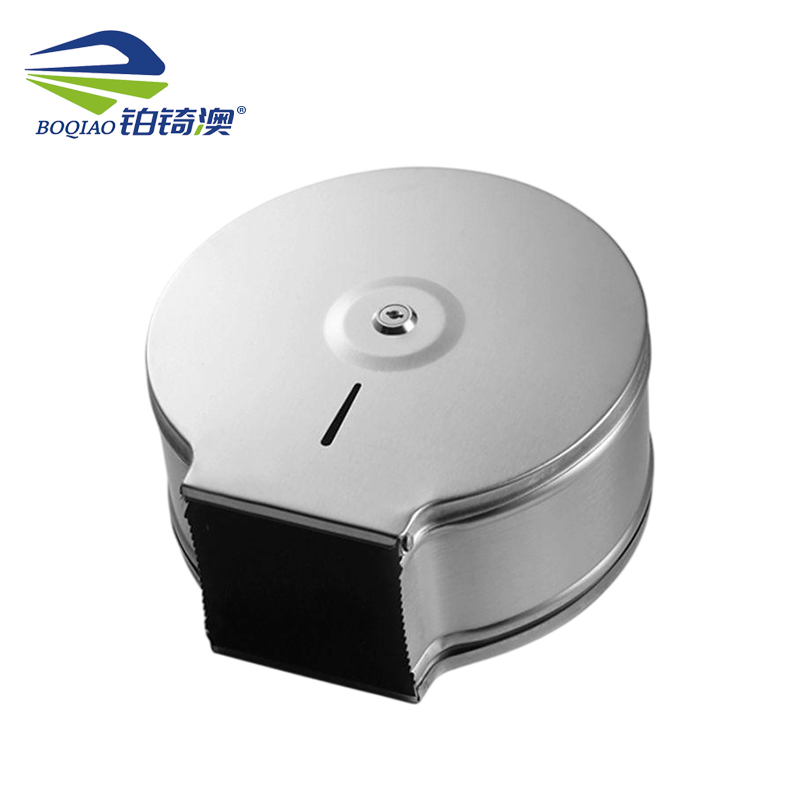 铂锜澳 304不锈钢壁挂式纸巾盒/26*25cm-圆形砂钢/个高清大图