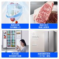 海尔523L双开对开门 超薄嵌入式 电冰箱 家用变频大容量 风冷无霜BCD-523WGHSSEDGH