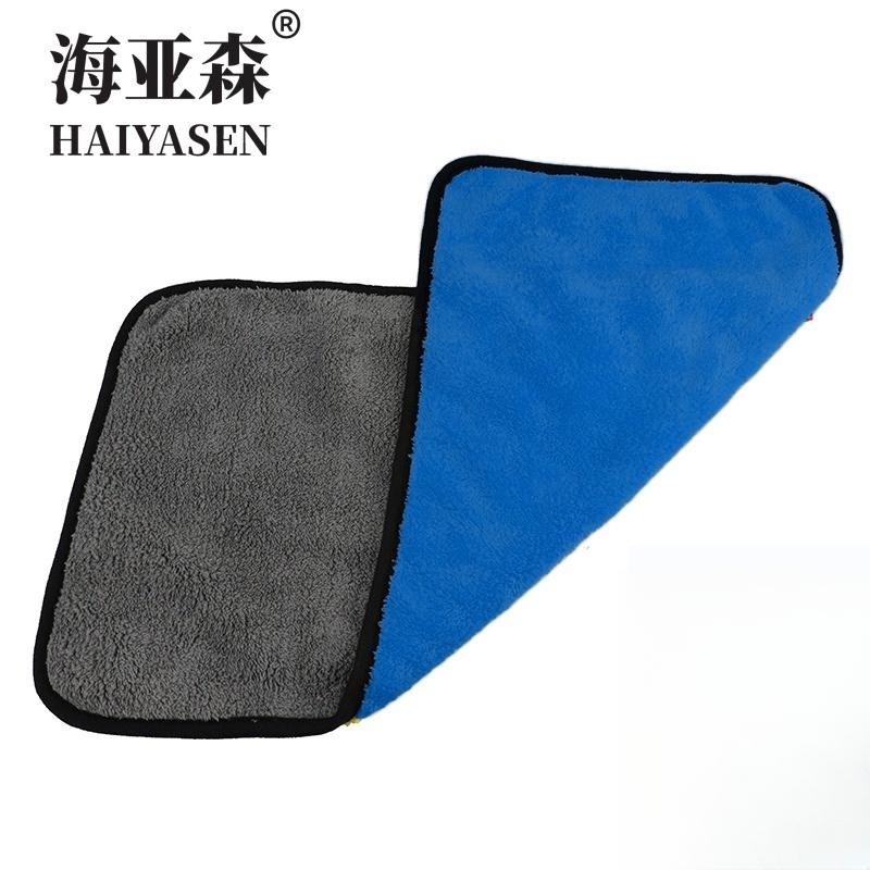 海亚森 TK-1067 高密双层加厚珊瑚绒抹布30*70cm(计价单位:块)蓝灰色