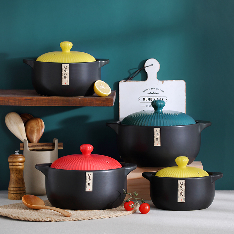 陶瓷锅小砂锅炖锅家用烘焙精灵燃气耐热煲汤沙锅陶瓷锅