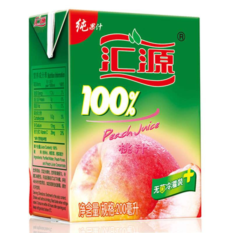 汇源100精巧装桃汁200ml