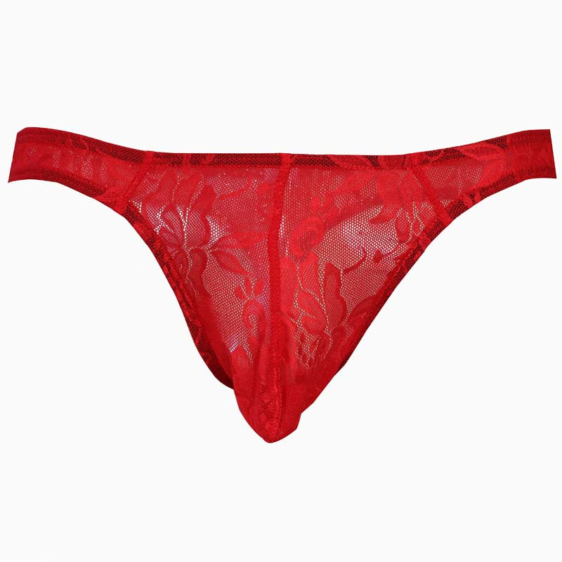 suntek蕾丝内裤男性感透明男士丁字裤u凸低腰透气青年一字裤潮诱惑t裤