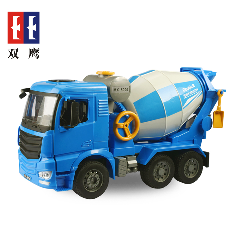 双鹰doubleeagle 大号吊车消防车玩具水泥搅拌车翻斗车儿童工手动搅拌车儿童工程车仿真模型滚筒车 E228-002