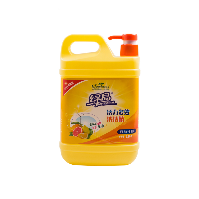 GreenIsiand 绿岛活力多效 洗洁精/1.3kg(西柚柠檬)