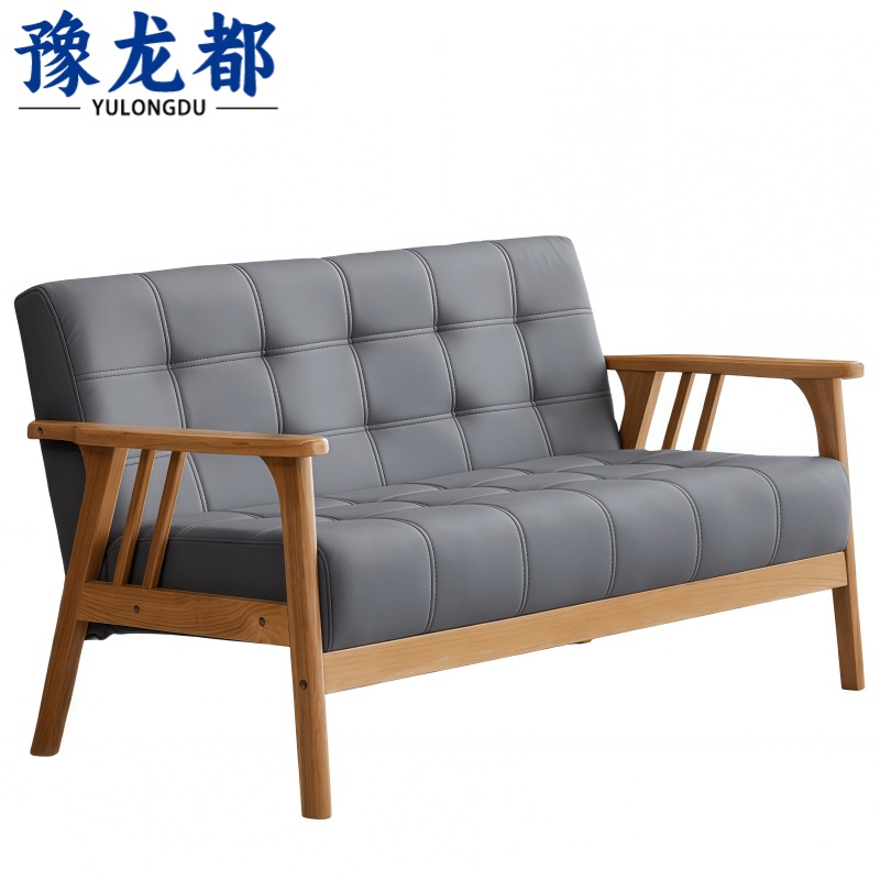 豫龙都 实木沙发 双人张高清大图