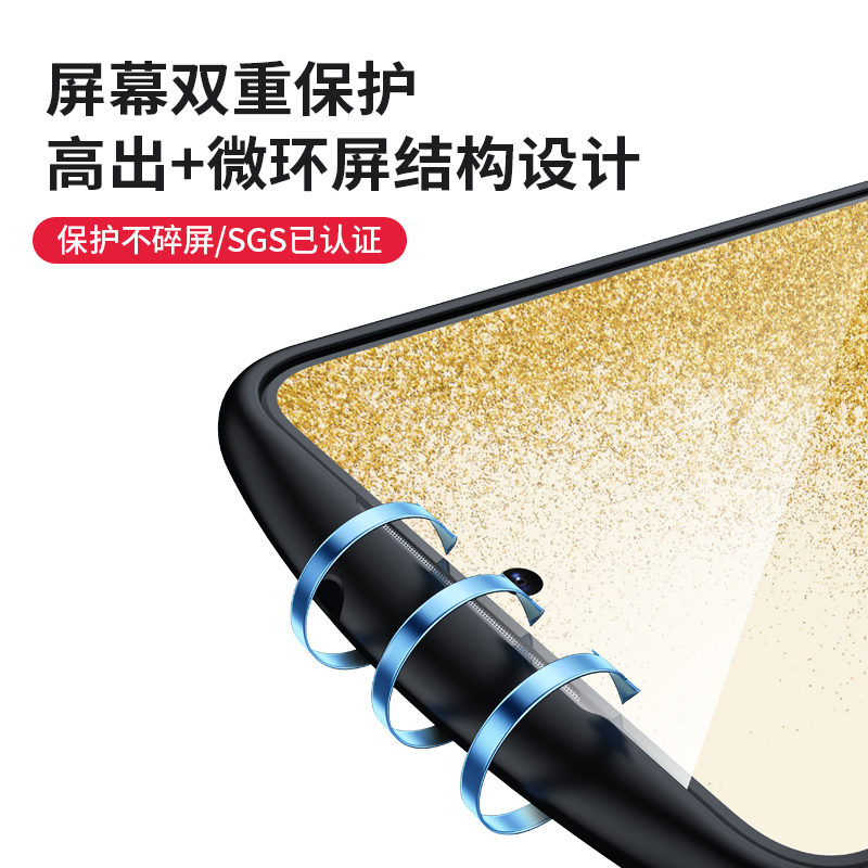 讯迪适用于三星s22手机壳s22 ultra新款气囊防摔s22+全包镜头保护套透明新品男士外壳十机壳