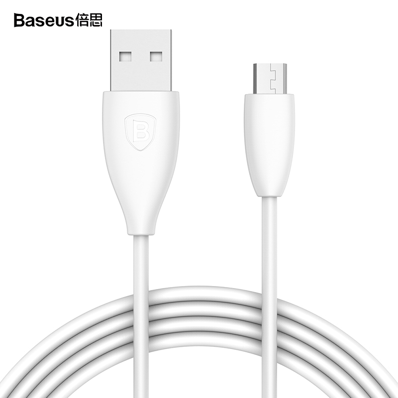 倍思(Baseus)安卓数据线 MICRO USB 2. 0快充 华为 三星 小米 OPPO 魅族电源线等 1m 白色
