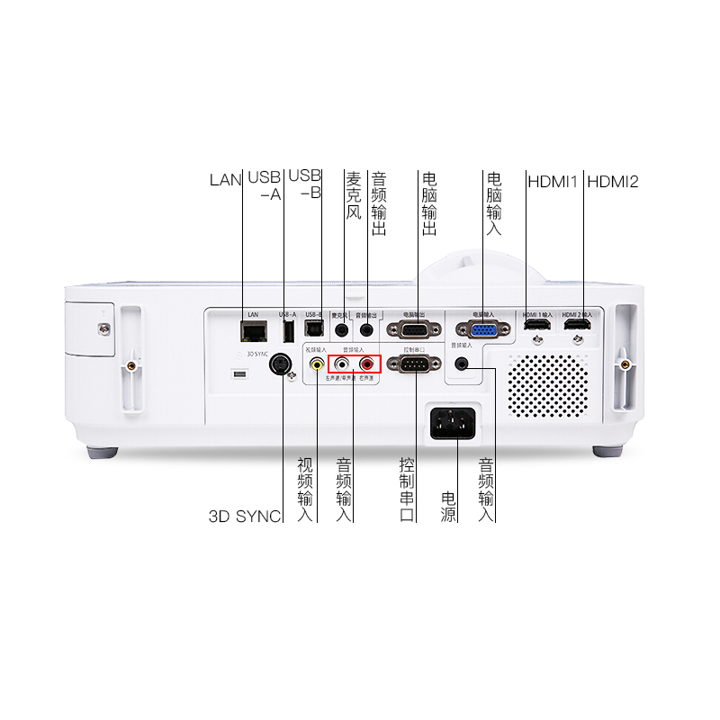 NEC NP-M323HS+无线分享 超强防尘 3200流明 HDMI 全高清投影仪 投影机(计价单位:台)白色