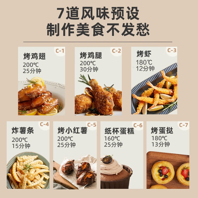 小熊(Bear)空气炸锅3.5升大容量薯条机 多功能可视化 智控可视款 QZG-E14L5高清大图